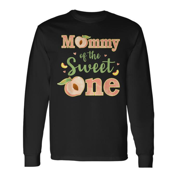 Mommy Of The Sweet One 1St Birthday Matching Peach Long Sleeve T-Shirt T-Shirt