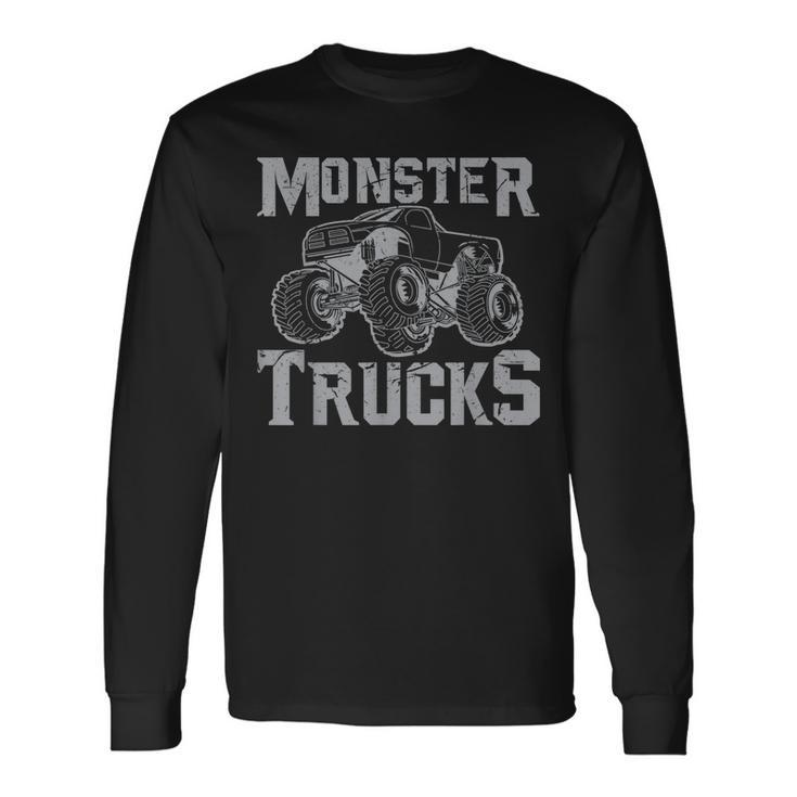 Monster Truck Retro Vintage Off Road Long Sleeve T-Shirt