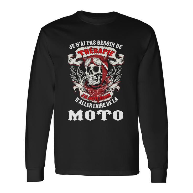 Motorrad-Enthusiasten Langarmshirts Totenkopf & Ich brauche keine Therapie Geschenkideen