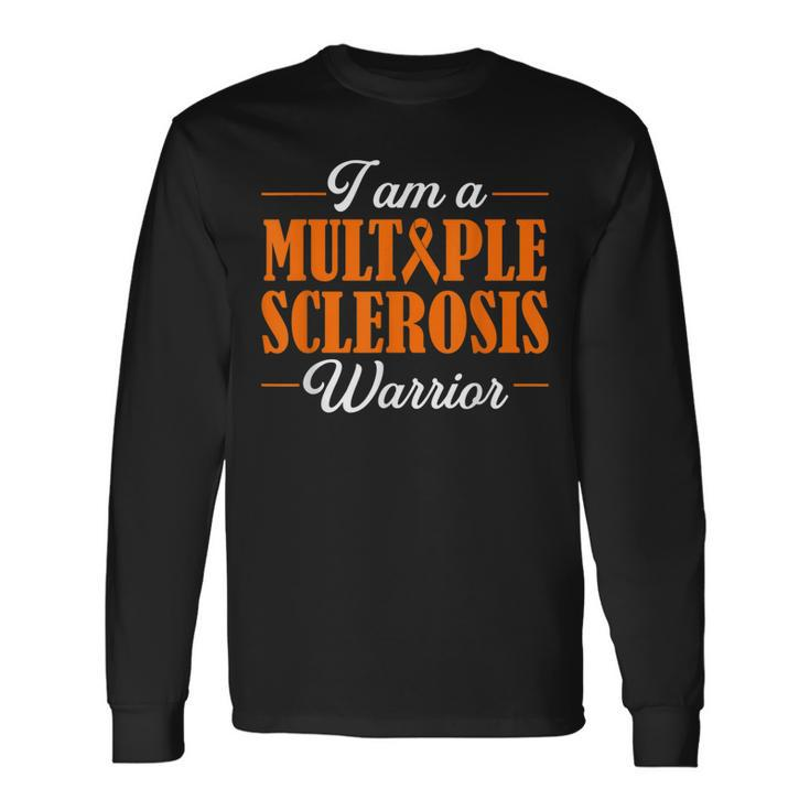 Multiple Sclerosis Warrior Autoimmune Disease Orange Ribbon Long Sleeve T-Shirt T-Shirt