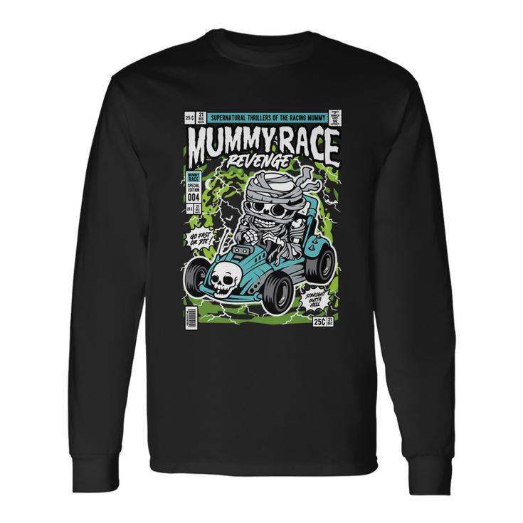 Mummy Car Racer Comic Cover Long Sleeve T-Shirt