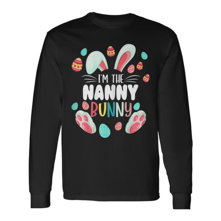 Im The Nanny Bunny Cute Matching Easter Party Long Sleeve T-Shirt T-Shirt