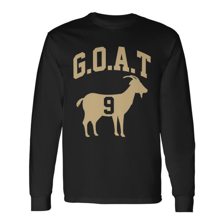 New Orleans Football No 9 Goat Men Women Long Sleeve T-Shirt T-shirt Graphic Print