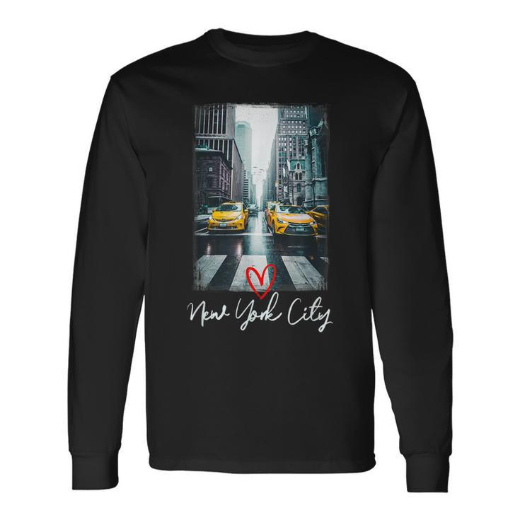 New York City New York Taxi Ny City Long Sleeve T-Shirt