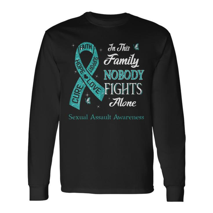In This Nobody Fights Alone Sexual Assault Awareness Long Sleeve T-Shirt T-Shirt