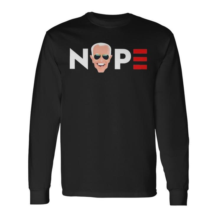 Nope Biden V2 Long Sleeve T-Shirt Gifts ideas