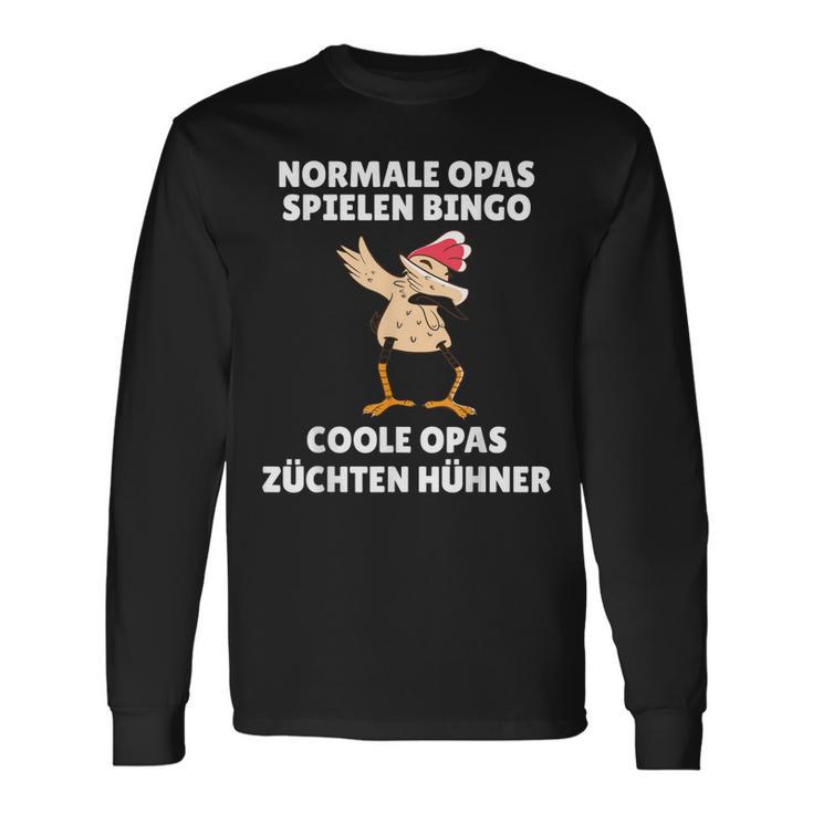 Normale Opas Spielen Bingo Coole Opas Züchten Hühner Langarmshirts Geschenkideen