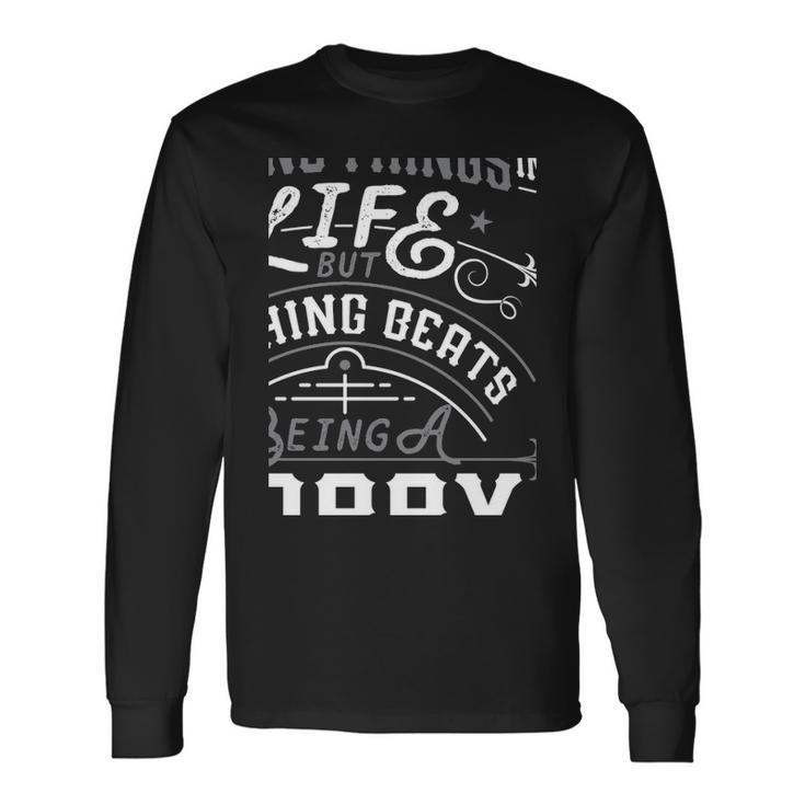 Nothing Beats Being A Poppy Grandpa Fathers Day Men Long Sleeve T-Shirt