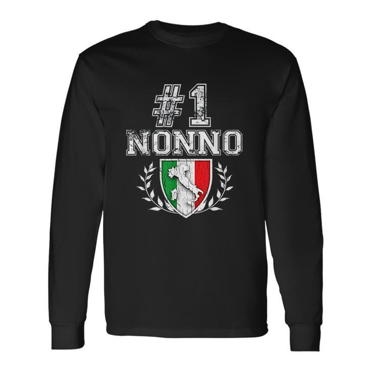 Number One Nonno Italian Grandfather Men Women Long Sleeve T-Shirt T-shirt Graphic Print