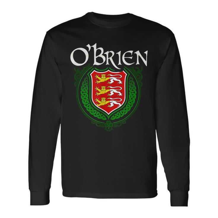 Obrien Surname Irish Last Name Obrien Crest Long Sleeve T-Shirt T-Shirt