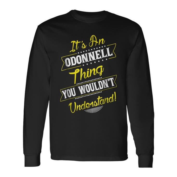 Odonnell Thing Name Reunion Surname Tree Long Sleeve T-Shirt