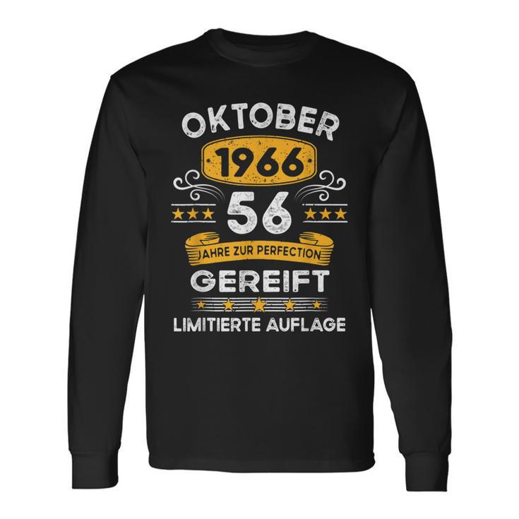 Oktober 1966 Lustige Geschenke 56 Geburtstag Langarmshirts Geschenkideen