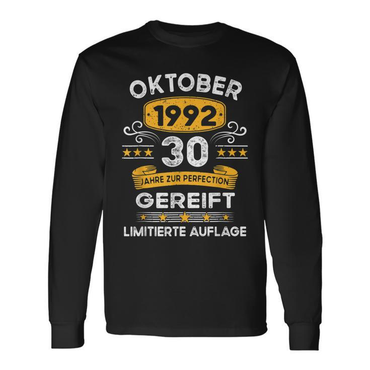 Oktober 1992 Lustige Geschenke 30 Geburtstag Langarmshirts Geschenkideen