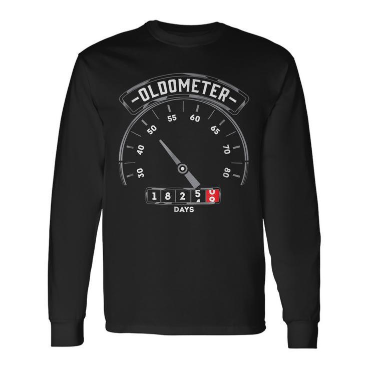 Oldometer 50 Year Old Birthday For 50 Bday Long Sleeve T-Shirt