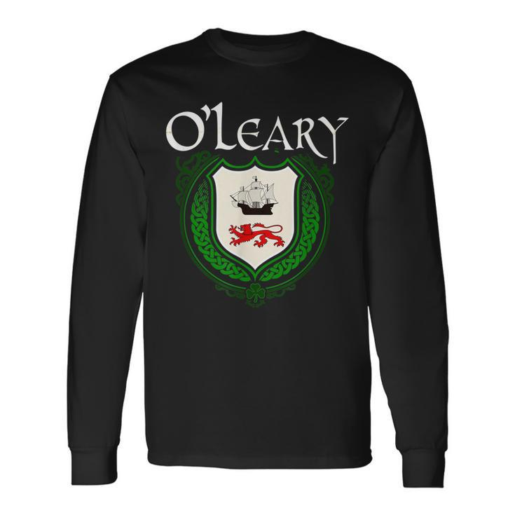 Oleary Surname Irish Last Name Oleary Crest Long Sleeve T-Shirt T-Shirt