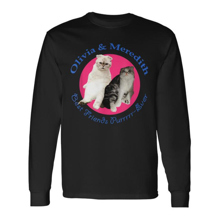 Olivia & Meredith Best Friends Purrrr-Ever Long Sleeve T-Shirt T-Shirt
