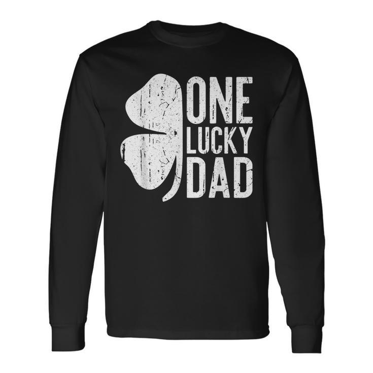 One Lucky Dad Vintage St Patrick Day Long Sleeve T-Shirt