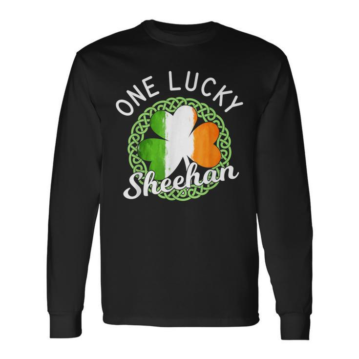 One Lucky Sheehan Irish Name Long Sleeve T-Shirt