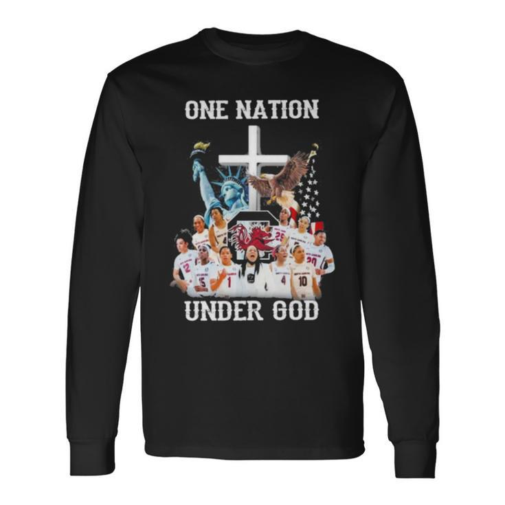 One Nation South Carolina Gamecocks Under God Long Sleeve T-Shirt T-Shirt Gifts ideas