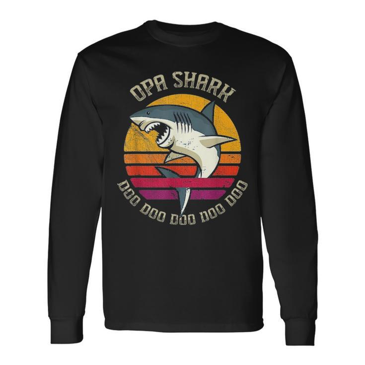 Opa Shark Fathers Day From Long Sleeve T-Shirt