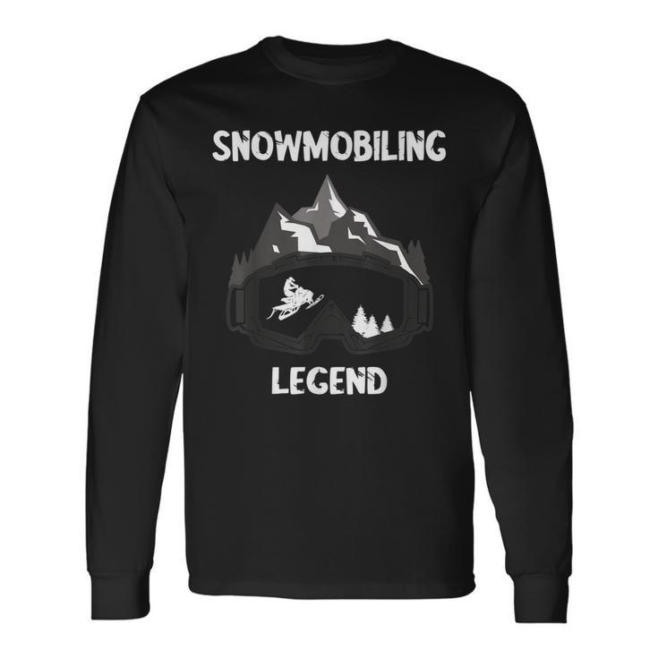 Optimized Schneemobil-Legende Langarmshirts, Winterrennen für Schneemobilfahrer Geschenkideen