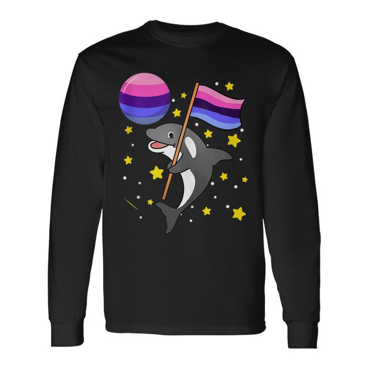 Orca In Space Omnisexual Pride Long Sleeve T-Shirt