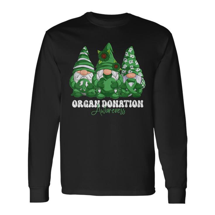 Organ Donation Awareness Month Green Ribbon Gnomies Long Sleeve T-Shirt T-Shirt