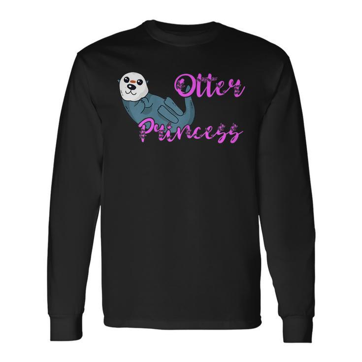Otter Princess Sea River Otter Aquatic Mammal Fish Sealife  Men Women Long Sleeve T-shirt Graphic Print Unisex
