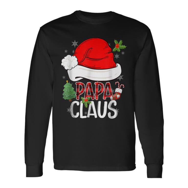 Papa Claus Santa Funny Christmas Pajama Matching Family  Men Women Long Sleeve T-shirt Graphic Print Unisex