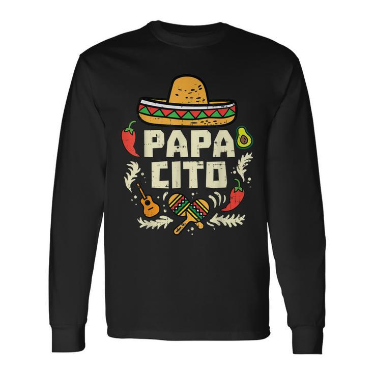 Papacito Cinco De Mayo Matchin Couple Mexican Dad Long Sleeve T-Shirt T-Shirt