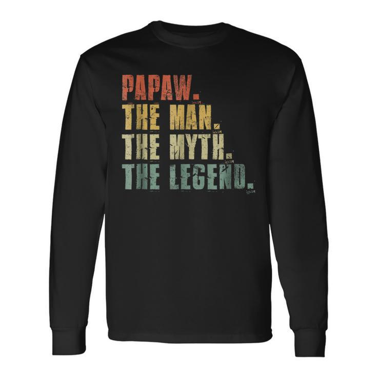 Papaw Man Myth Legend For Dad Fathers Day Gif Long Sleeve T-Shirt T-Shirt