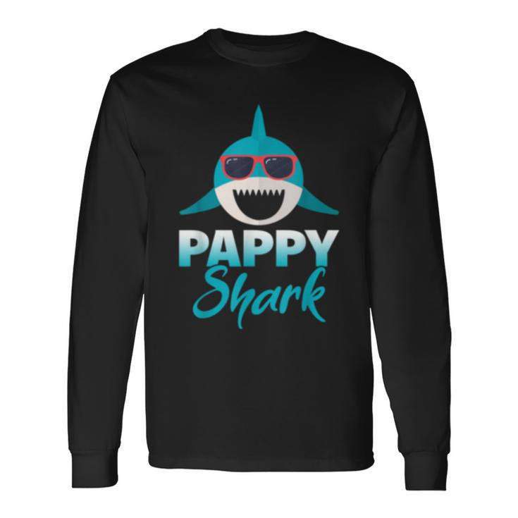 Pappy Shark Wearing Cool Sunglasses Grandpa Long Sleeve T-Shirt