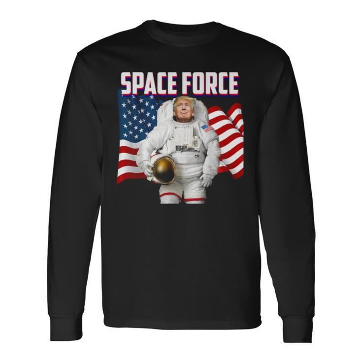 Patriotic Space Force American Flag Donald Trump Long Sleeve T-Shirt T-Shirt