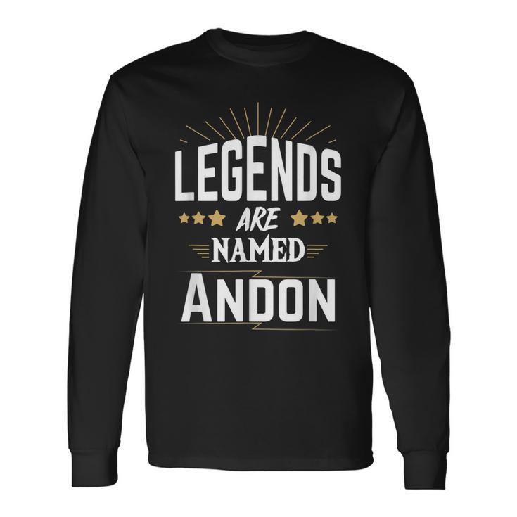 Personalisiertes Legends Are Named Andon Langarmshirts, Sternen-Design Unisex Geschenkideen