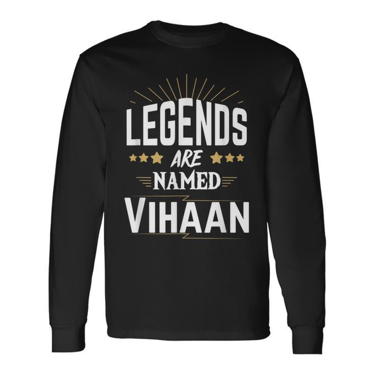 Personalisiertes Legends Are Named Vihaan Langarmshirts, Sternen-Design Geschenkideen