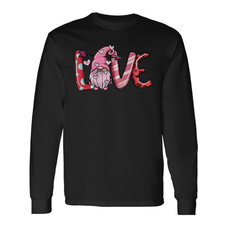 Pink Gnomes Love Valentines Loads Of Love Western Valentine V4 Long Sleeve T-Shirt