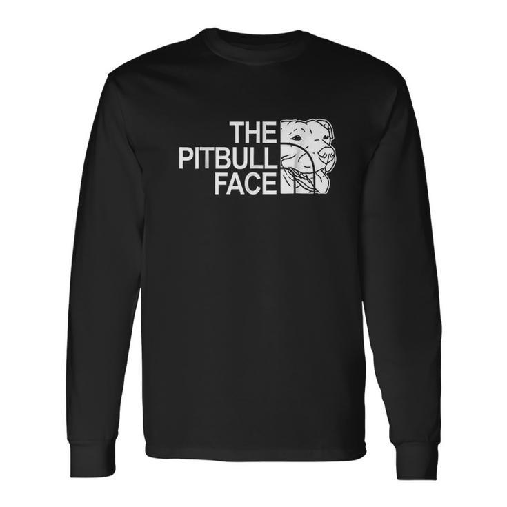 The Pitbull Face Dog Pitbull Men Women Long Sleeve T-Shirt T-shirt Graphic Print