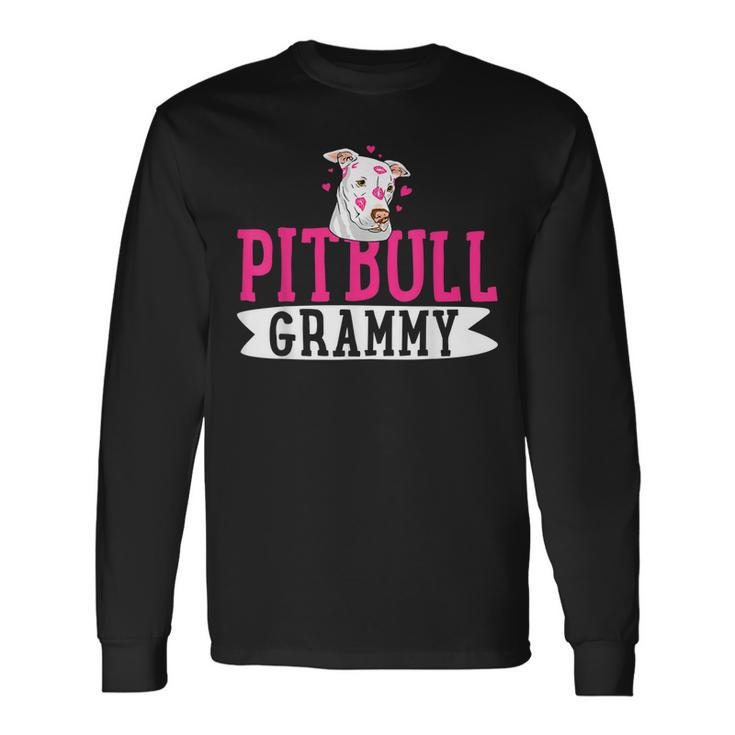 Pitbull Grammy Pit Bull Terrier Dog Pibble Men Women Long Sleeve T-Shirt T-shirt Graphic Print