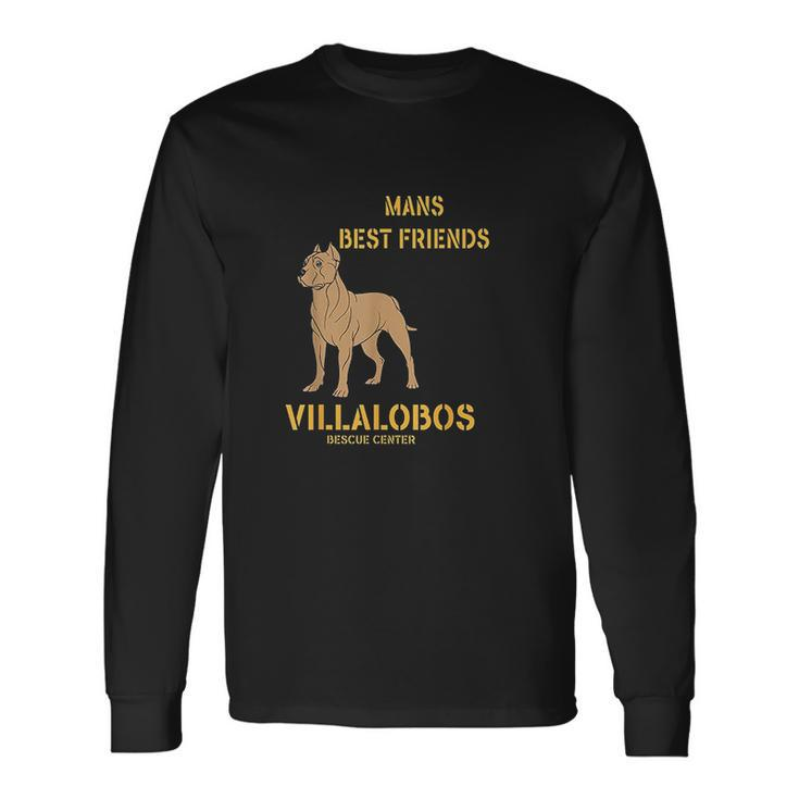 Pitbull Mans Best Friend Villalobos Rescue Men Women Long Sleeve T-Shirt T-shirt Graphic Print