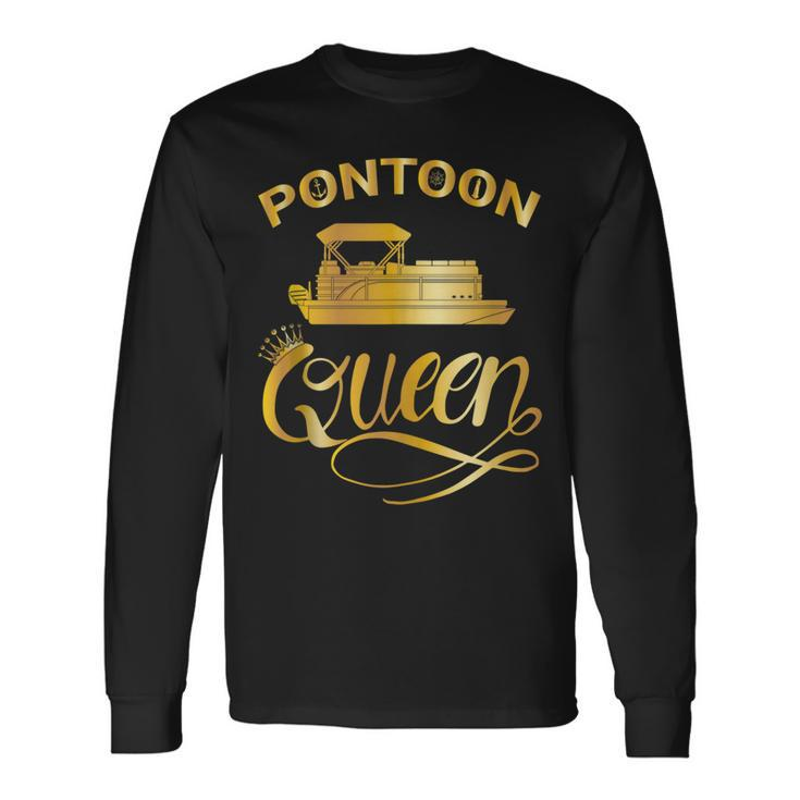 Pontoon Queen Pontoon Boating Accessories Long Sleeve T-Shirt