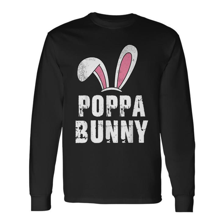 Poppa Bunny Ears Easter Day Rabbit Matching Long Sleeve T-Shirt T-Shirt