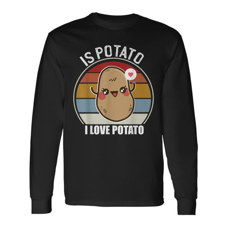 Is Potato In Television As Seen On Late Night Kawaii Potato Long Sleeve T-Shirt
