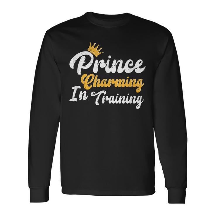 Prince Charming In Training Fairy Tale Hero Birthday Party Long Sleeve T-Shirt T-Shirt