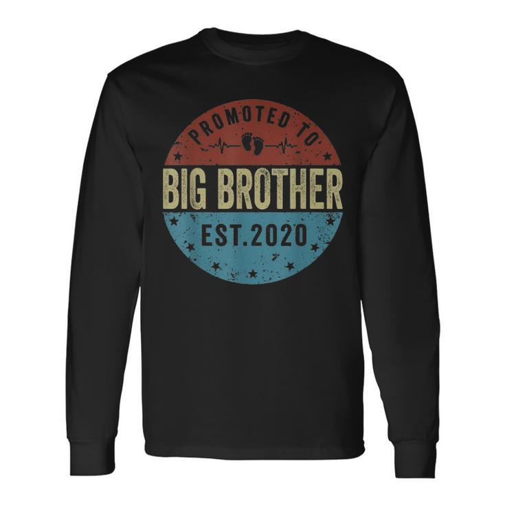 Promoted To Big Brother Est 2021 Fathers Day Long Sleeve T-Shirt