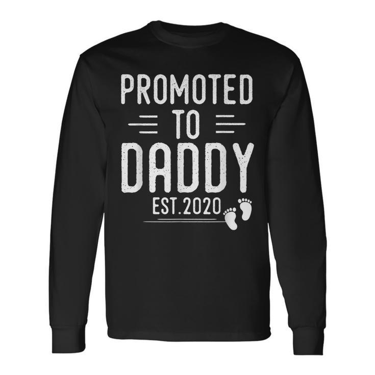 Promoted To Daddy Est 2020 Best New Dad Long Sleeve T-Shirt T-Shirt