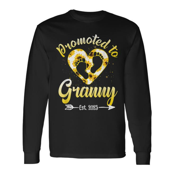 Promoted To Granny Est 2023 Floral Long Sleeve T-Shirt