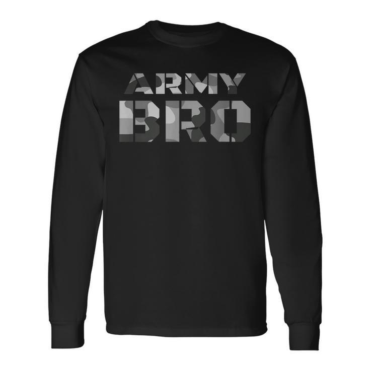 Proud Army Bro Military Brother Camouflage Long Sleeve T-Shirt T-Shirt