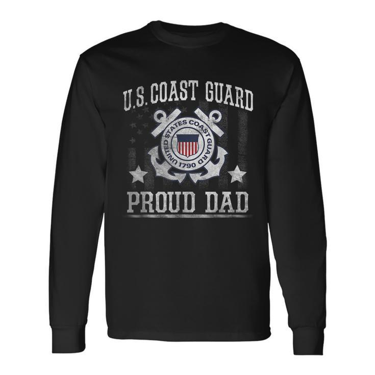 Proud Dad Us Coast Guard Uscg Long Sleeve T-Shirt