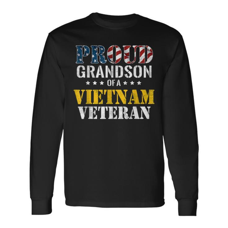 Proud Grandson Of A Vietnam Veteran Us Veterans Day Long Sleeve T-Shirt