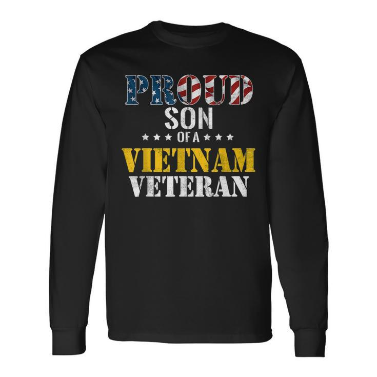 Proud Son Of A Vietnam Veteran Us Veterans Day Long Sleeve T-Shirt Gifts ideas